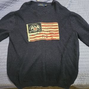 Polo vintage style flag sweater